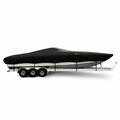 Eevelle Boat Cover DAY CRUISER Inboard Fits 17ft 6in L up to 96in W Black WSDAYC1796-BLK